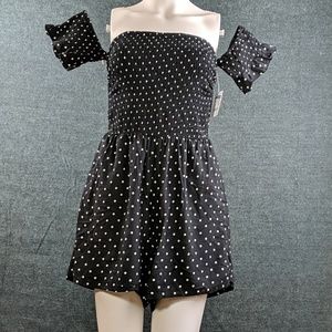 NWT Adorable Charlotte Russe Polka Dot Romper!